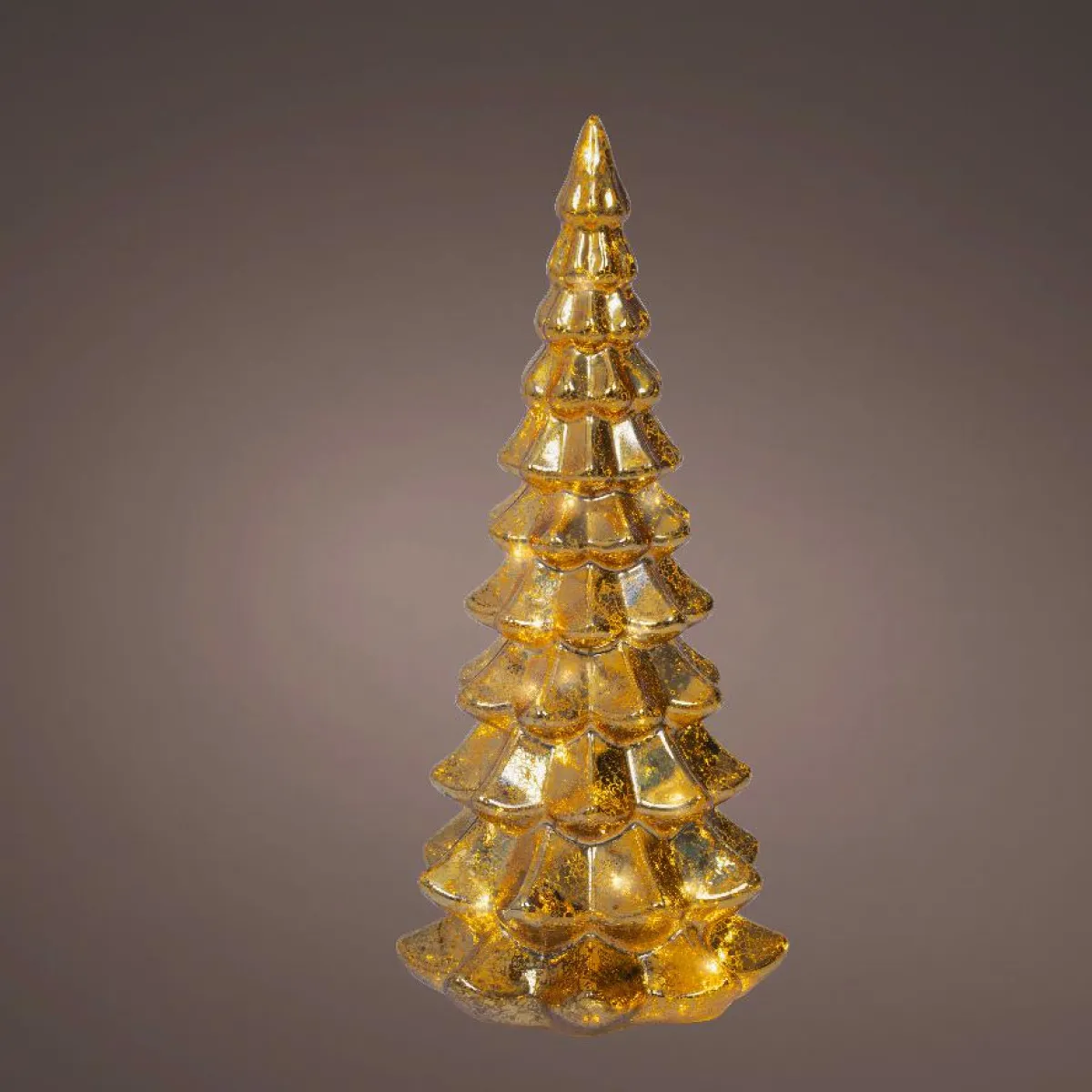KAEMINGK Sapin de Noël lumineux à piles 20 LED (H32 cm) Eternel Or Discount