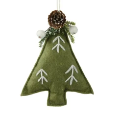 KAEMINGK Sapin en feutrine à suspendre (H13 cm) Alpin Vert romarin New