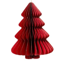 KAEMINGK Sapin en papier à suspendre (H15 cm) fermeture Magnétique Rouge Best