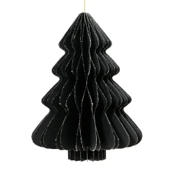 KAEMINGK Sapin en papier à suspendre (H40 cm) fermeture Magnétique Noir Outlet