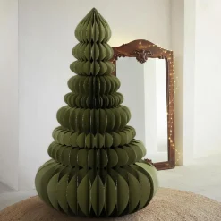 KAEMINGK Sapin Géant papier à poser (H160 cm) Fermeture Magnétique Vert romarin New
