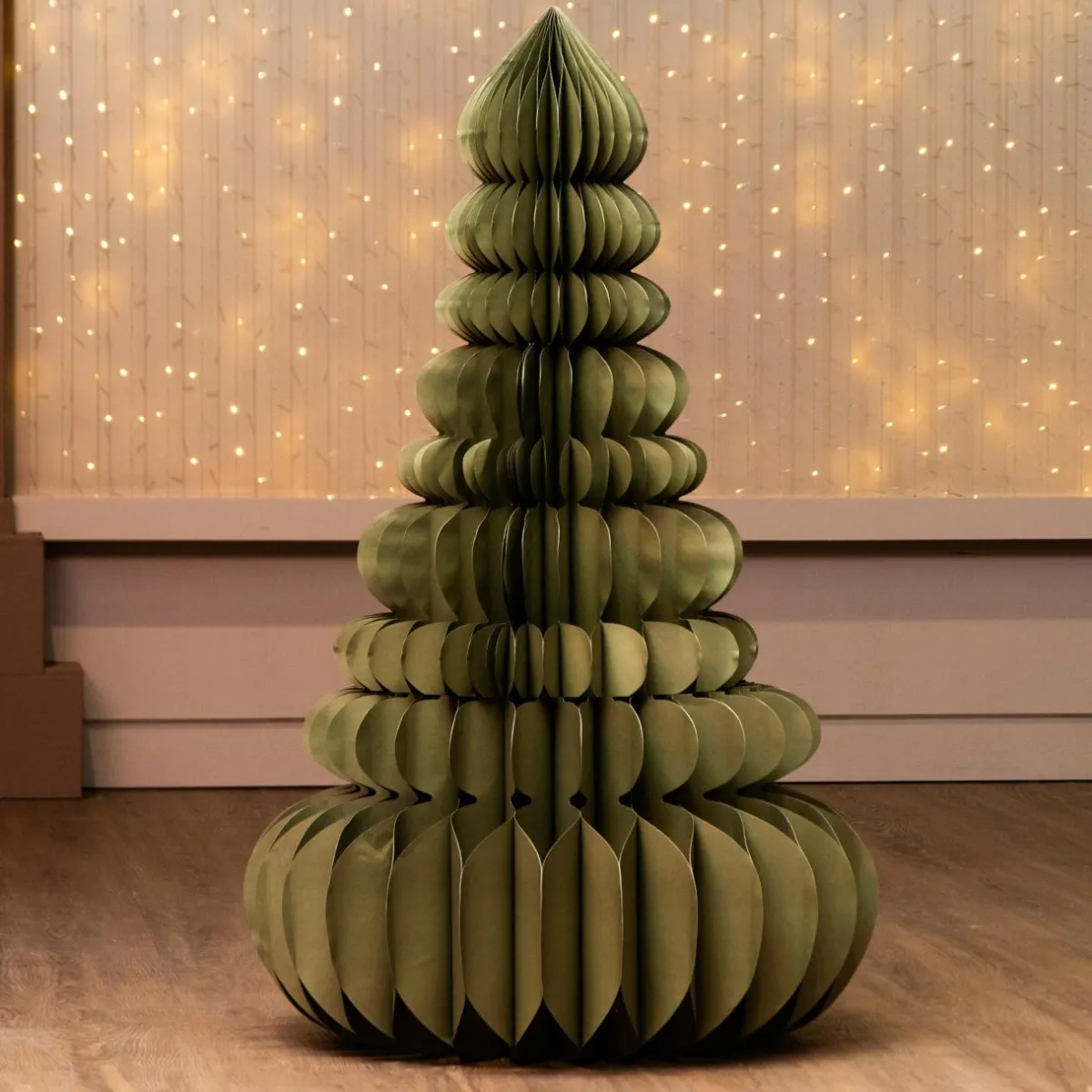 KAEMINGK Sapin Géant papier à poser (H160 cm) Fermeture Magnétique Vert romarin New
