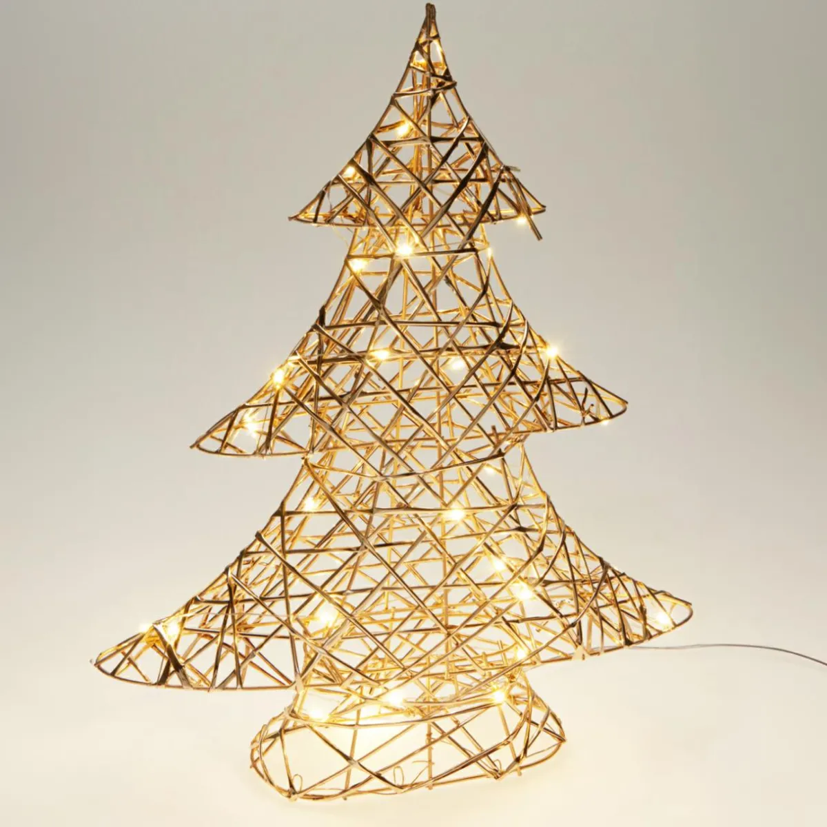 KOOPMAN Sapin lumineux à piles 30 LED (H40 cm) Féerie de Noël Blanc Chaud doré Online