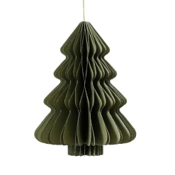 KAEMINGK Sapin papier à suspendre (H40 cm) Fermeture Magnétique Vert New