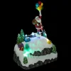 FEERIC LIGHTS Scène de vie illuminée et animée (H22 cm) Envol du Père Noël New