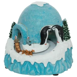 FEERIC LIGHTS Scène de vie illuminée, musicale et animée (H22 cm) Igloo et chiens de traineaux Online