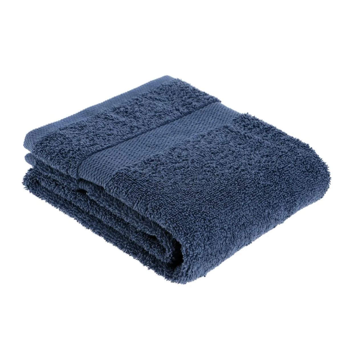 TENDANCE Serviette de bain coton (50 x 90 cm) Timeless Bleu marine Clearance