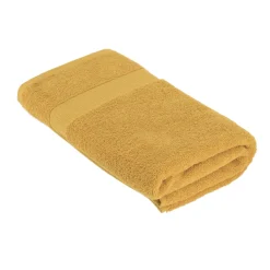 TENDANCE Serviette de bain coton (90 x 150 cm) Timeless Jaune moutarde Sale