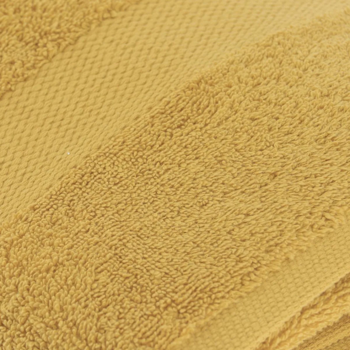 TENDANCE Serviette de bain coton (90 x 150 cm) Timeless Jaune moutarde Sale