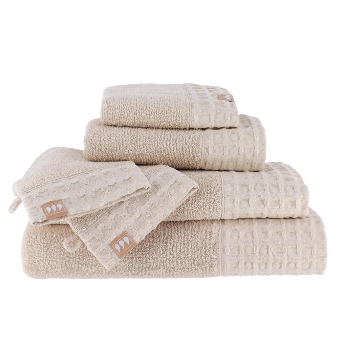 TENDANCE Serviette de bain coton (50 x 90 cm) Season Color Beige