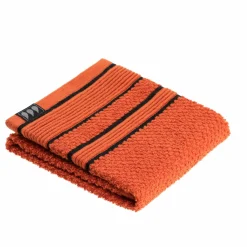 TENDANCE Serviette de bain coton (30 x 50 cm) Black Line / noir Terracotta Sale