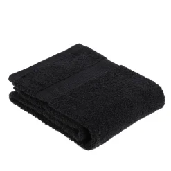 TENDANCE Serviette de bain coton (50 x 90 cm) Timeless e Noir Clearance