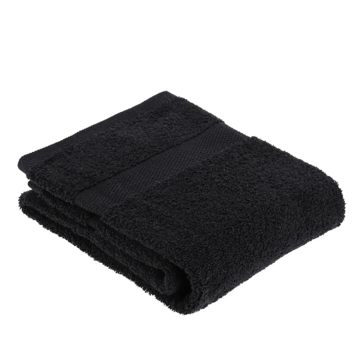 TENDANCE Serviette de bain coton (50 x 90 cm) Timeless e Noir Clearance