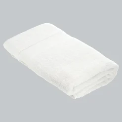 TENDANCE Serviette de bain coton (90 x 150 cm) Timeless he Blanc Sale