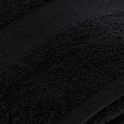 TENDANCE Serviette de bain coton (90 x 150 cm) Timeless e Noir Clearance