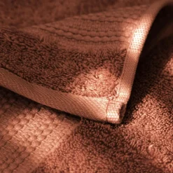 EMINZA Serviette de bain coton bio (90 x 150 cm) Méline Terracotta Sale