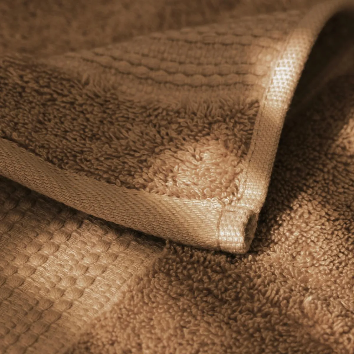 EMINZA Serviette de bain coton bio (50 x 90 cm) Méline Camel Outlet