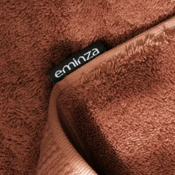 EMINZA Serviette de bain coton bio (30 x 50 cm) Méline Terracotta Sale