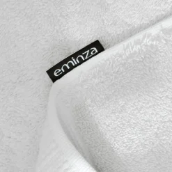 EMINZA Serviette de bain coton bio (30 x 50 cm) Méline chantilly Blanc Hot