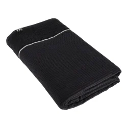TENDANCE Serviette de bain coton nid d'abeille (90 x 150 cm) Japandi Noir Online