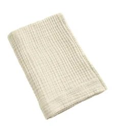 EMINZA Serviette de bain gaze de coton (70 x 130 cm) Gaïa pampa Beige Discount