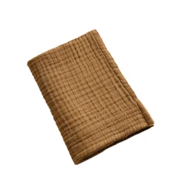 EMINZA Serviette de bain gaze de coton (30 x 50 cm) Gaïa Camel