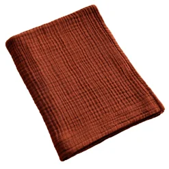 EMINZA Serviette de bain gaze de coton (90 x 150 cm) Gaïa Terracotta Discount