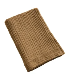 EMINZA Serviette de bain gaze de coton (50 x 90 cm) Gaïa Camel Online
