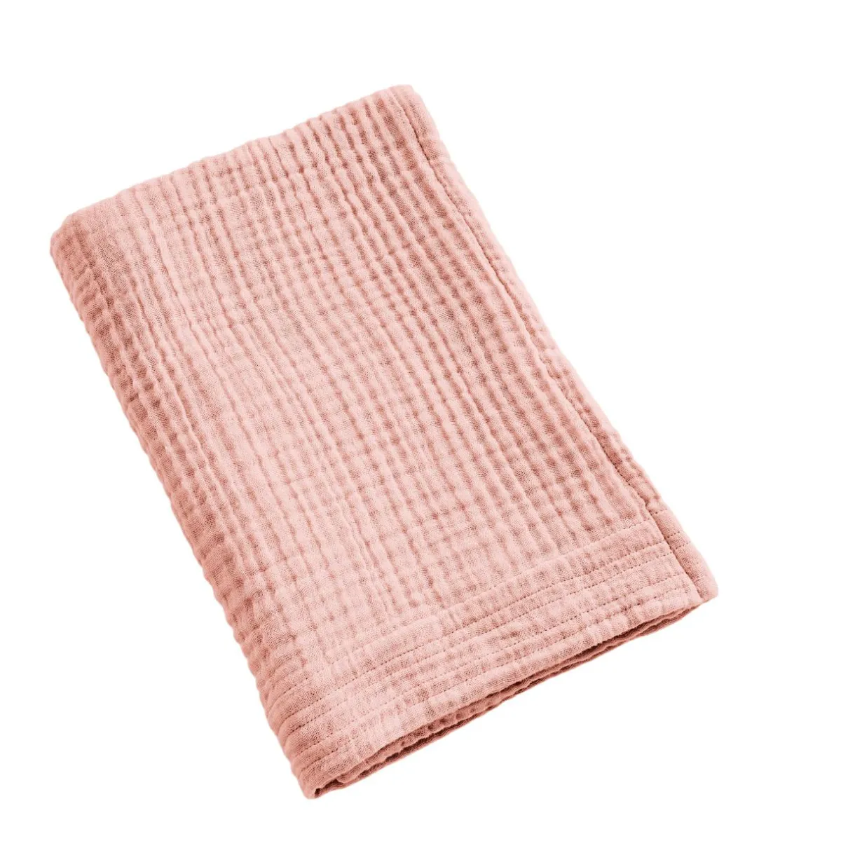 EMINZA Serviette de bain gaze de coton (70 x 130 cm) Gaïa Rose Pêche Clearance