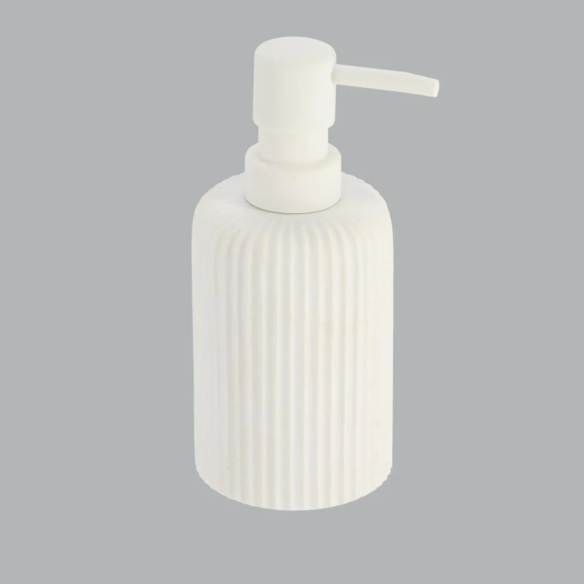 TENDANCE Set d'accessoires salle de bain résine Strié Blanc Online