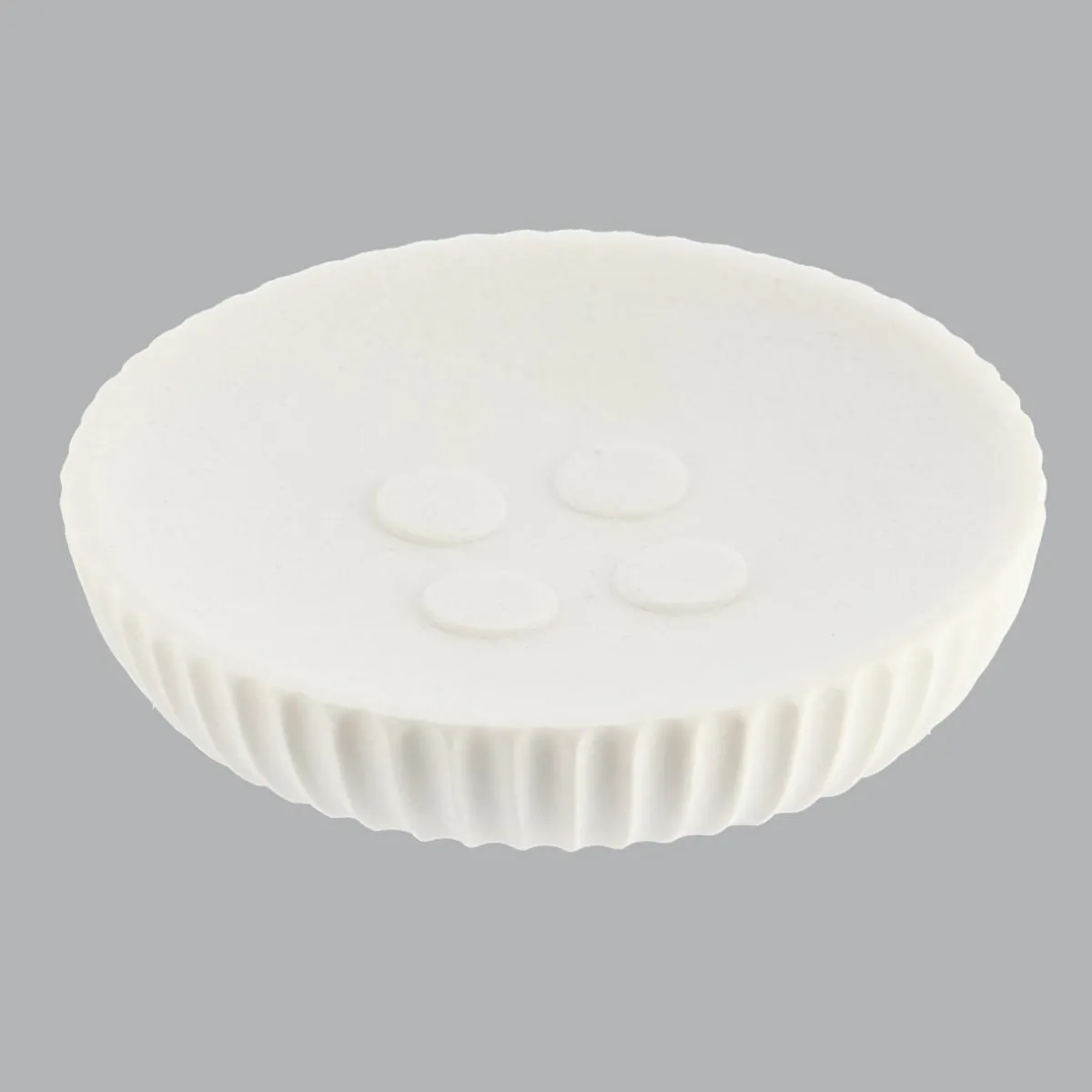 TENDANCE Set d'accessoires salle de bain résine Strié Blanc Online