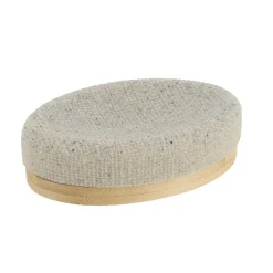 TENDANCE Set d'accessoires salle de bain effet Maille Beige Best