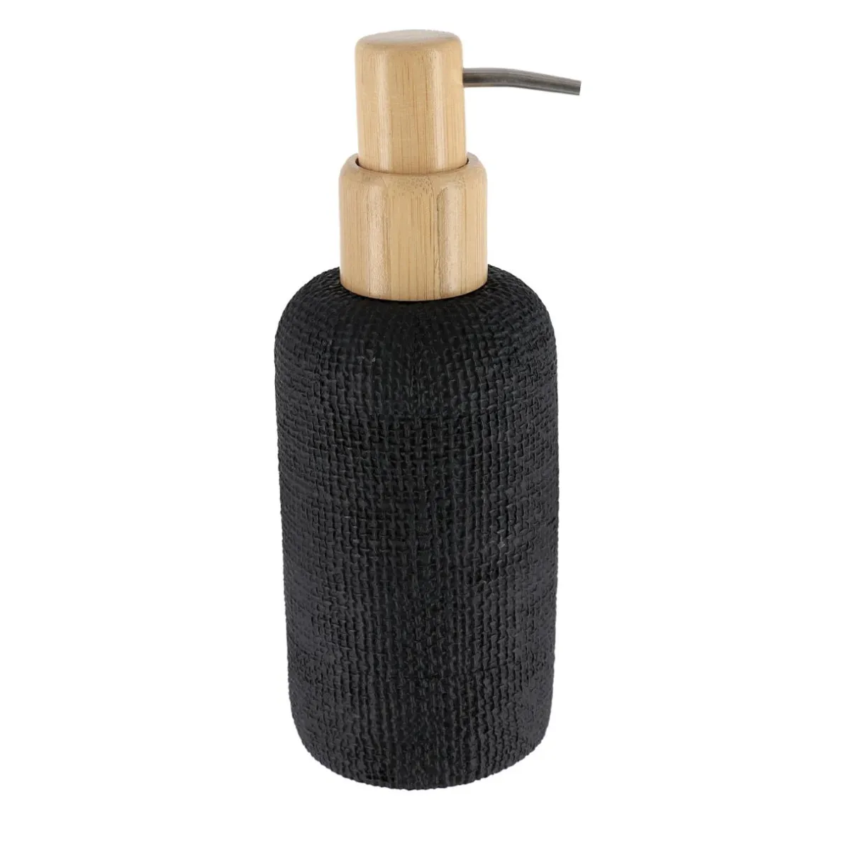 TENDANCE Set d'accessoires salle de bain effet Maille Noir Clearance