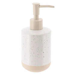 TENDANCE Set d'accessoires salle de bain grès moucheté Pietra Beige Discount