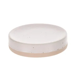 TENDANCE Set d'accessoires salle de bain grès moucheté Pietra Beige Discount