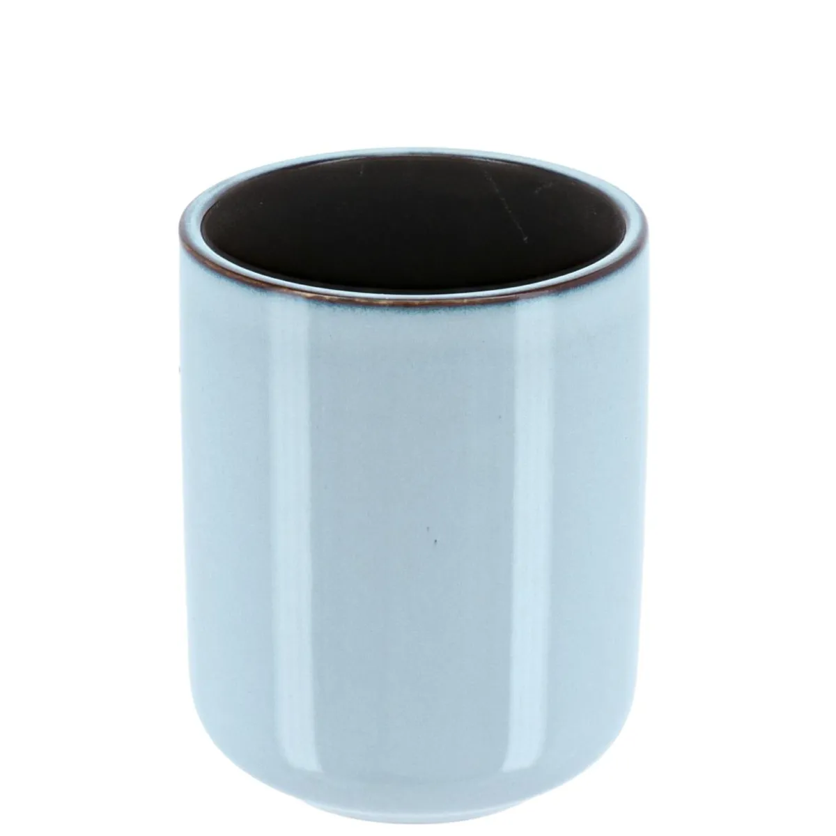 TENDANCE Set d'accessoires salle de bain grès laqué Pietra Bleu Online