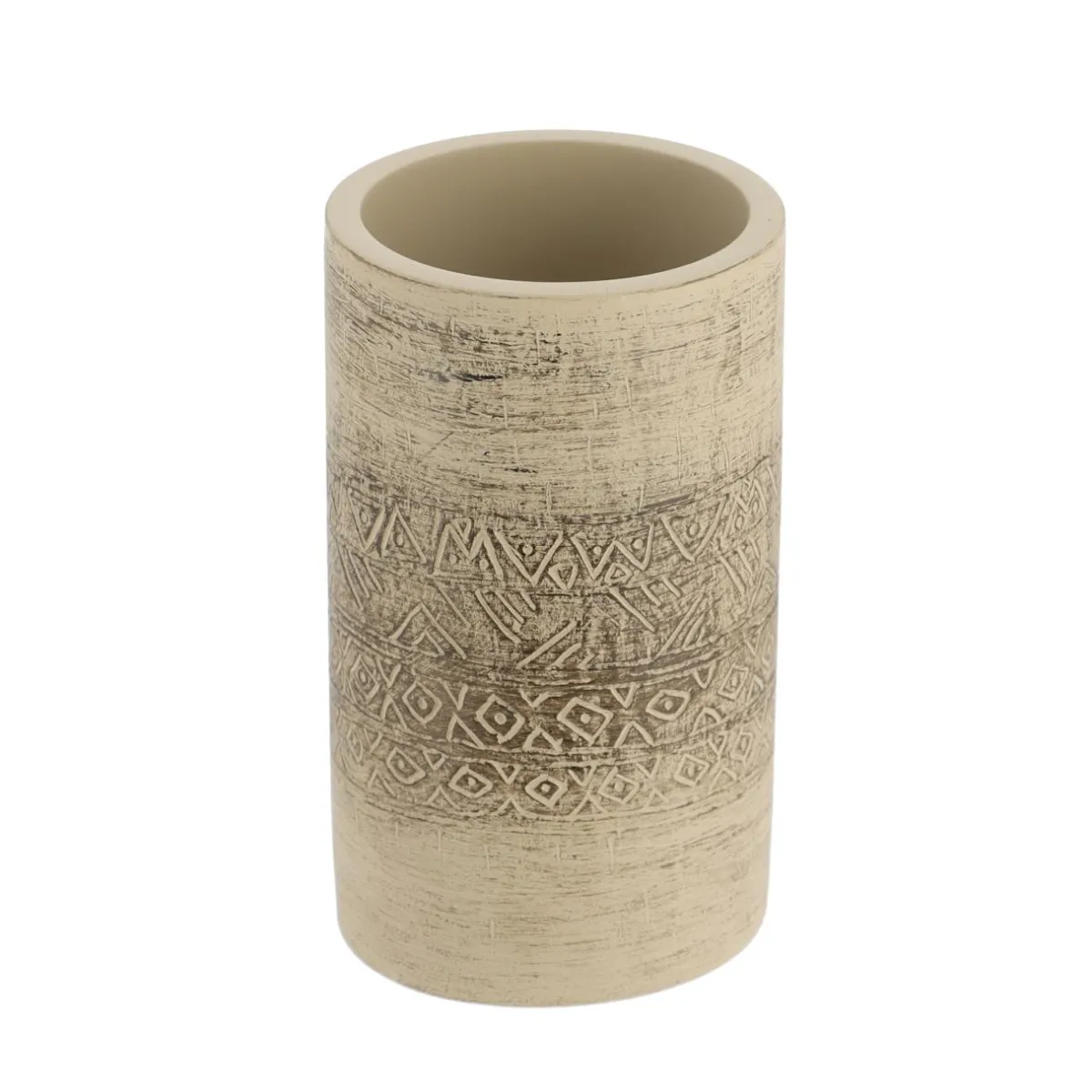 TENDANCE Set d'accessoires salle de bain ciment Tanger Naturel Hot