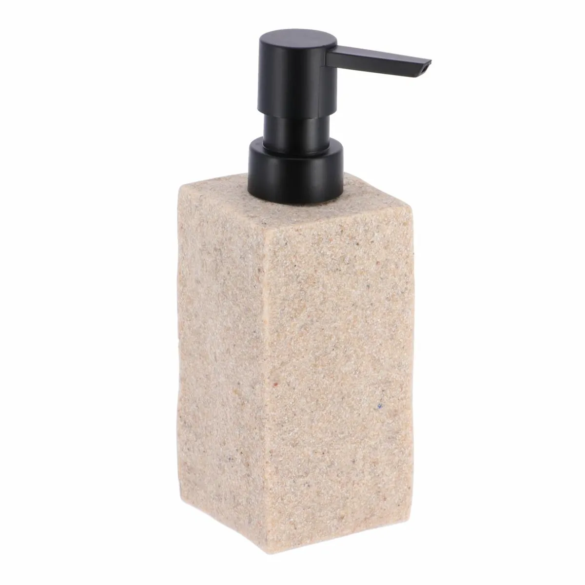 TENDANCE Set d'accessoires salle de bain Effet Pierre Naturel Beige Discount