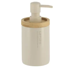 TENDANCE Set d'accessoires salle de bain Purebamboo Beige Hot