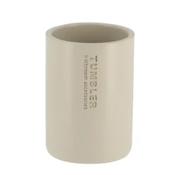 TENDANCE Set d'accessoires salle de bain Purebamboo Beige Hot