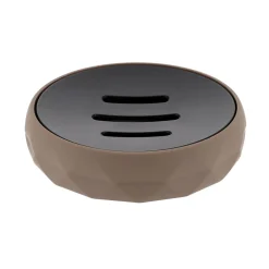 TENDANCE Set d'accessoires salle de bain Rubby Marron