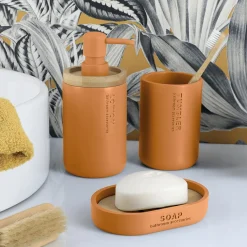 TENDANCE Set d'accessoires salle de bain Purebamboo Jaune moutarde Outlet