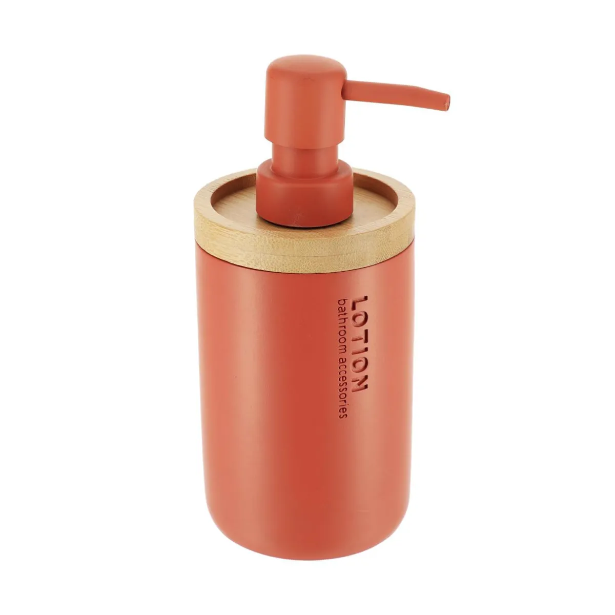 TENDANCE Set d'accessoires salle de bain Purebamboo Terracotta Hot