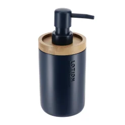 TENDANCE Set d'accessoires salle de bain Purebamboo Bleu marine Best