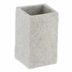 TENDANCE Set d'accessoires salle de bain Effet Pierre Gris Sale