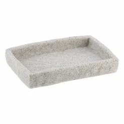 TENDANCE Set d'accessoires salle de bain Effet Pierre Gris Sale