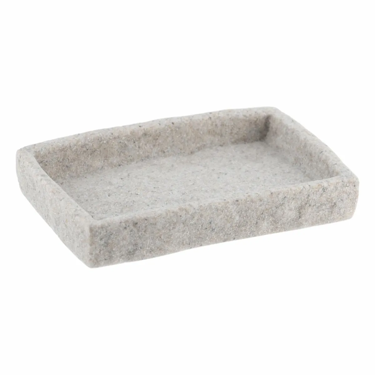 TENDANCE Set d'accessoires salle de bain Effet Pierre Gris Sale