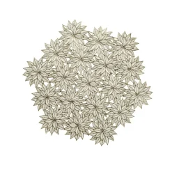 KAEMINGK Set de table Fleurs de neige Dées Or Discount