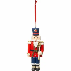 Feeric Lights & Christmas Soldat Casse-noisette à suspendre (H15 cm) Henri Rouge Hot