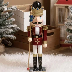 KAEMINGK Soldat Casse-noisette en bois (H50 cm) Roi Louis Bordeaux Hot